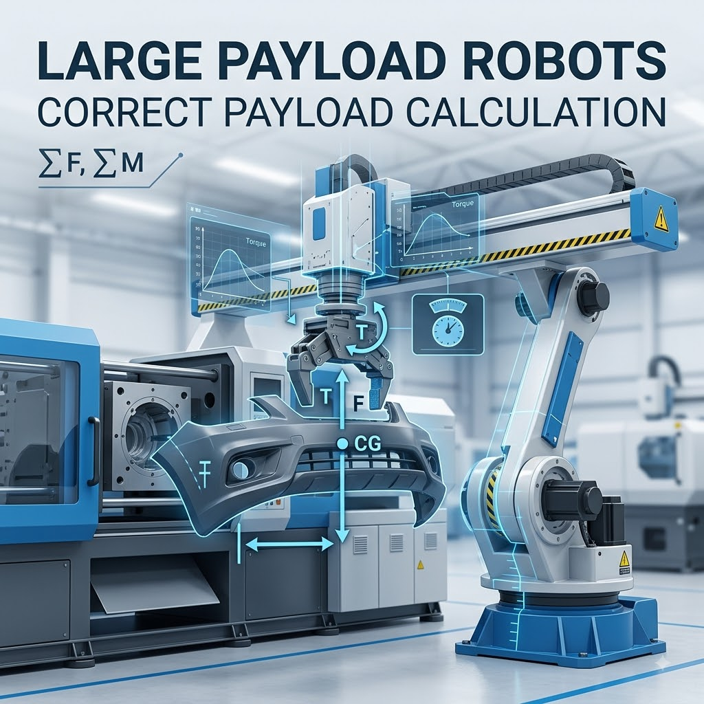 Large Payload Injection Molding Robots: How to Calculate Robot Payload Correctly