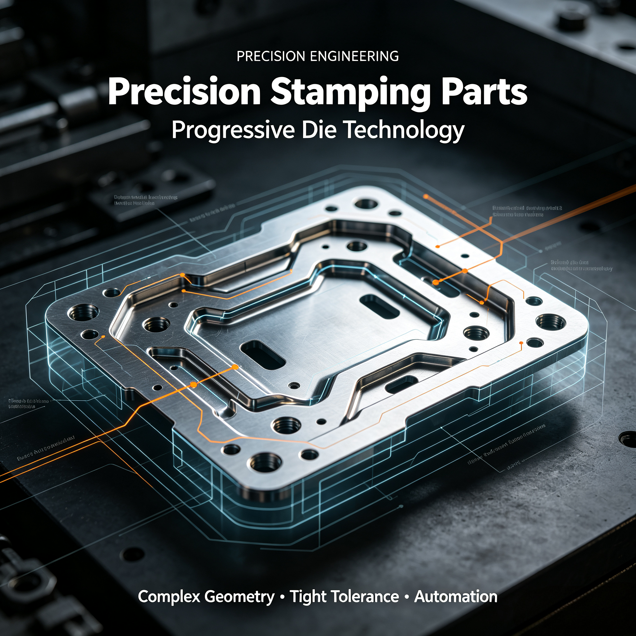 Complex Geometry Precision Stamping Parts with Progressive Die Technology