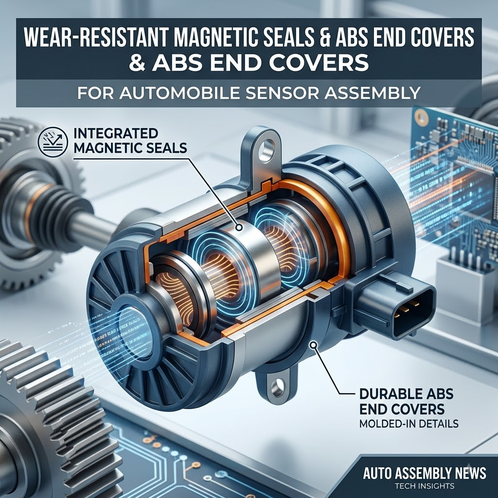 Wear-resistant Magnetic Seals and ABS End Covers for Automobile Sensor Assembly