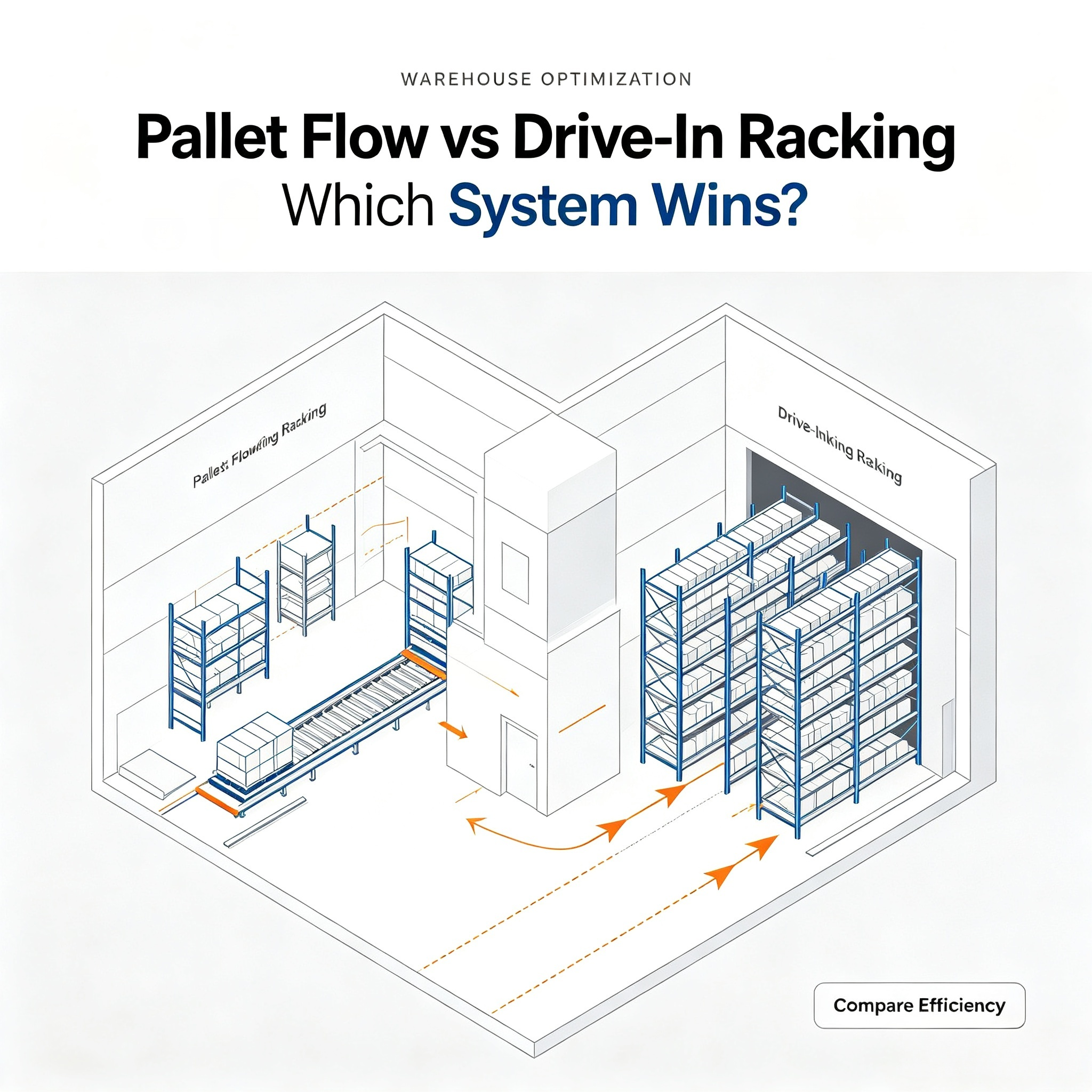 Pallet Flow Racking vs Drive-In Racking – Which Storage System Wins?