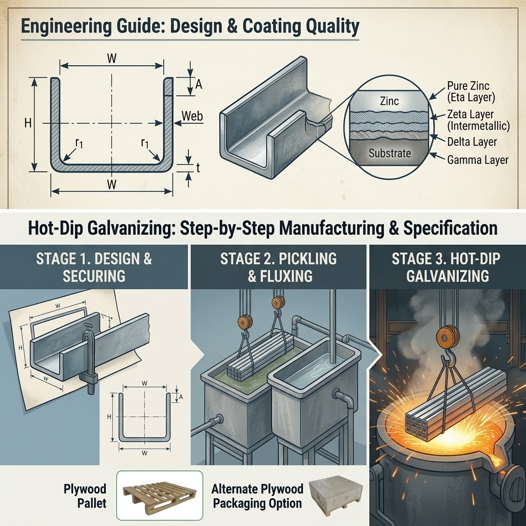 Hot-Dip Galvanized U Channel: An Engineering Guide to Section Design, Manufacturing, and Coating Quality