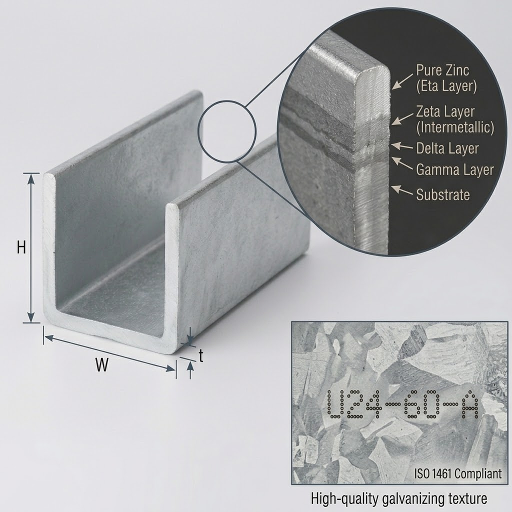 Hot-Dip Galvanized U Channel Steel: Design, Manufacturing, Coating, and Specification