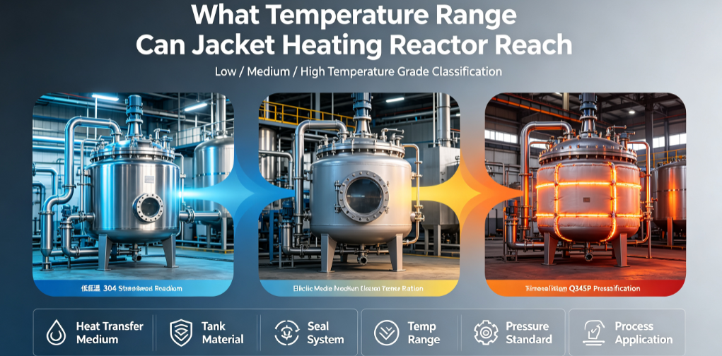What Temperature Range Can Jacket Heating Reactor Reach (Low Temp / Medium Temp / High Temp)