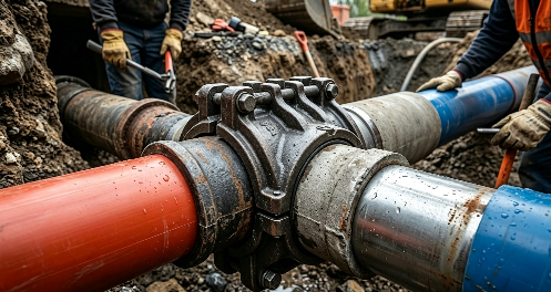 Cross-Material Pipe Repair: How Ductile Iron Clamps Seamlessly Adapt to PVC, HDPE, Steel, and Cast Iron Pipelines