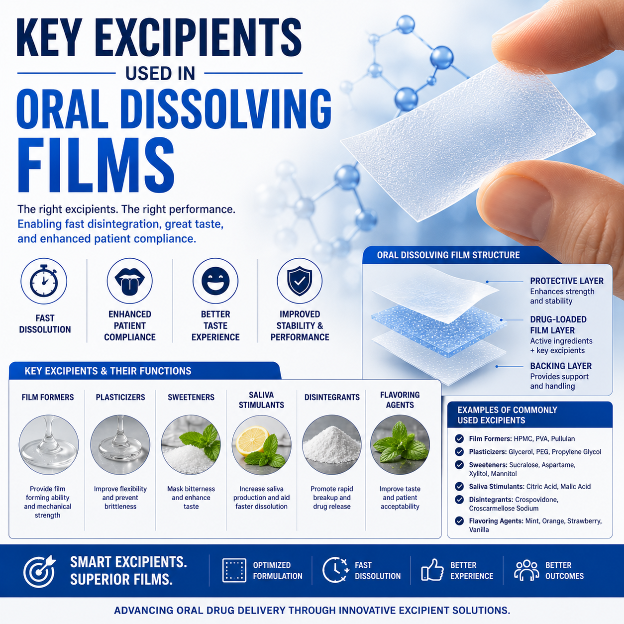 Key Excipients Used in Oral Dissolving Films
