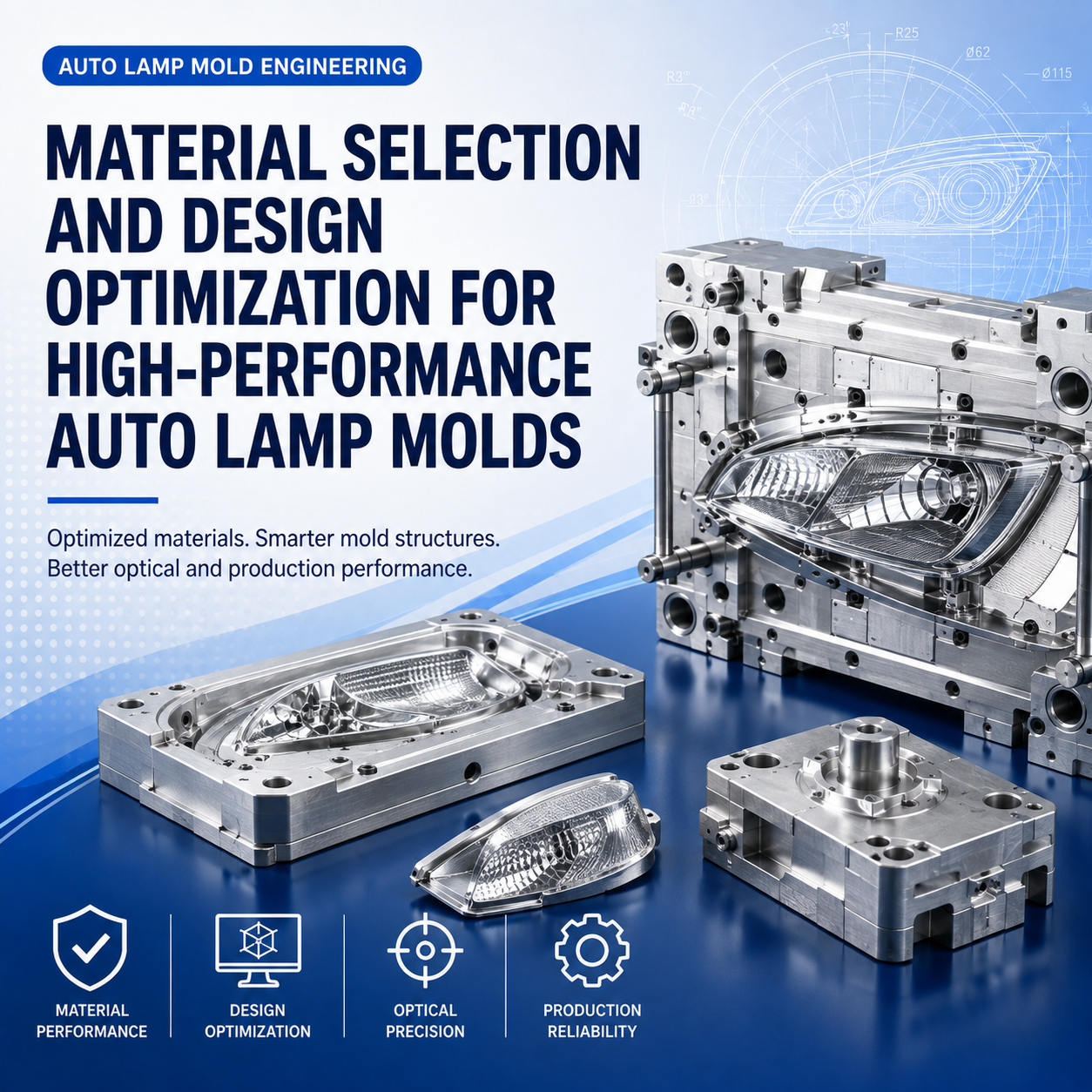Material Selection and Design Optimization for High-Performance Auto Lamp Molds