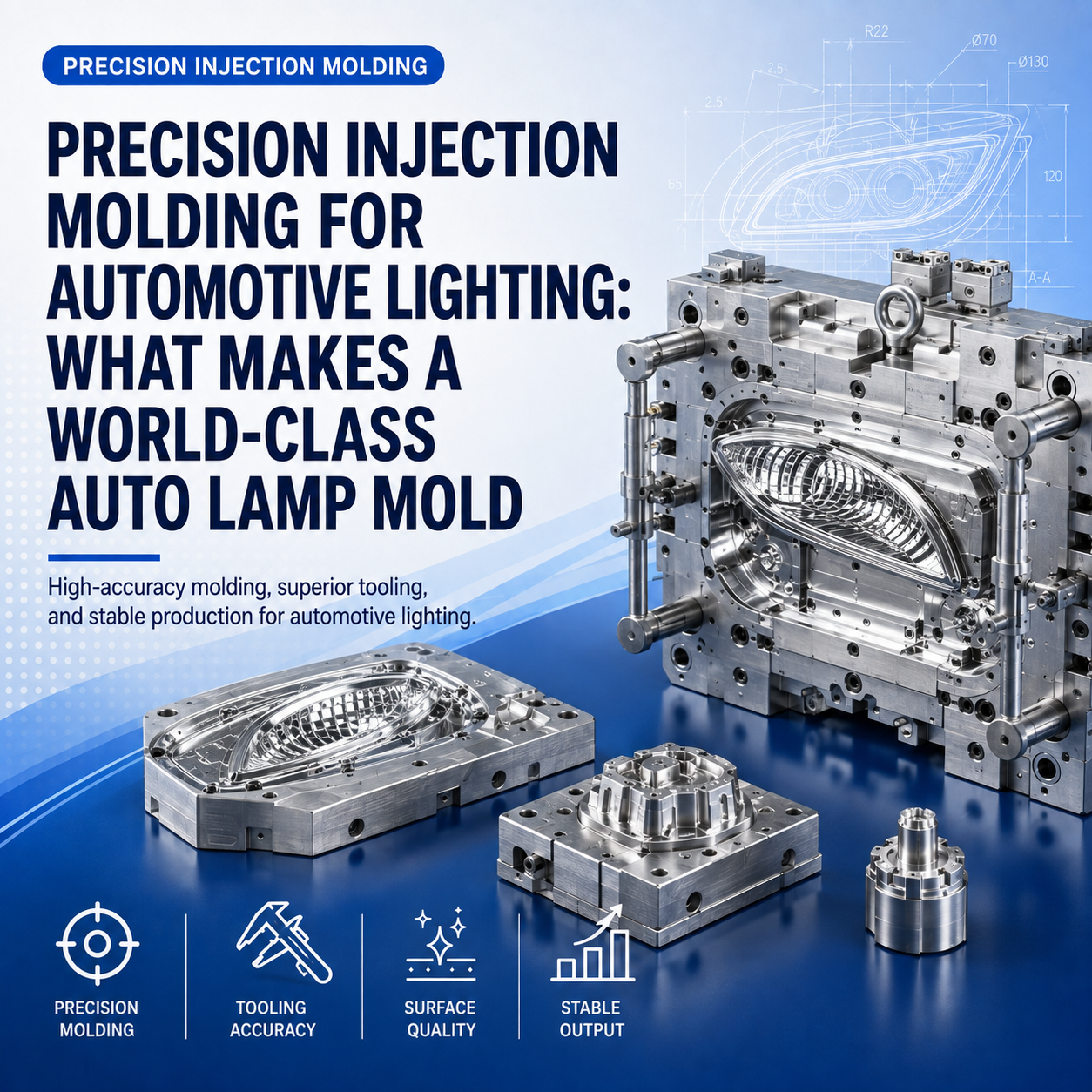Precision Injection Molding for Automotive Lighting: What Makes a World-Class Auto Lamp Mold