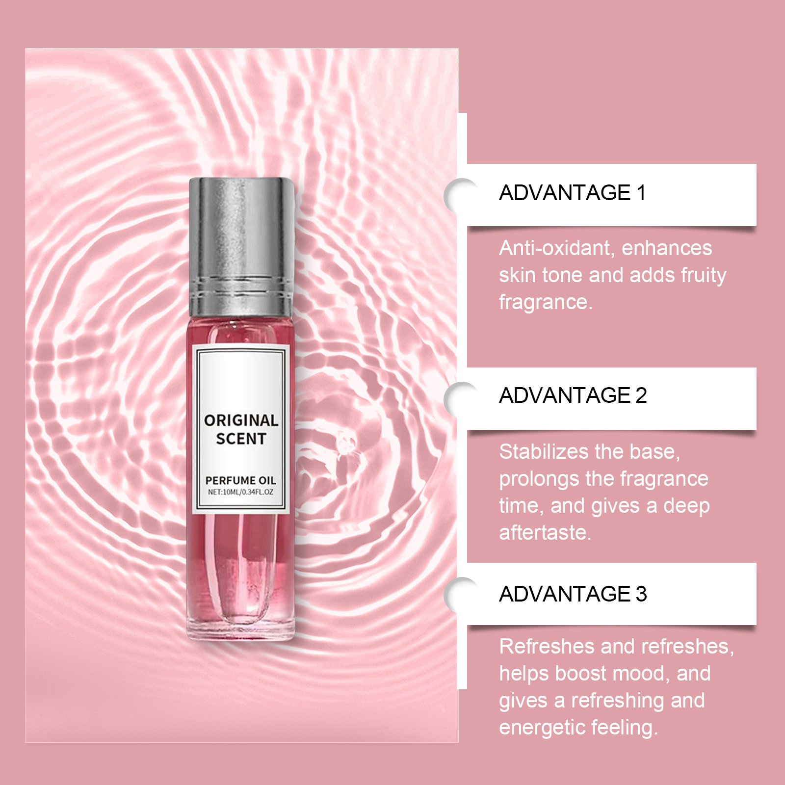 Pink Jasmine Perfume Oil – Long Lasting Floral Roll-On Fragrance for Women - Thumbnail 4