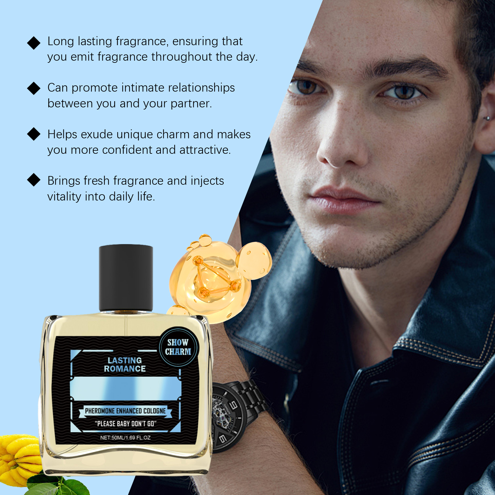 Signature Pheromone Cologne Eau de Parfum – Long Lasting Men's Fresh Woody Fragrance - Thumbnail 3