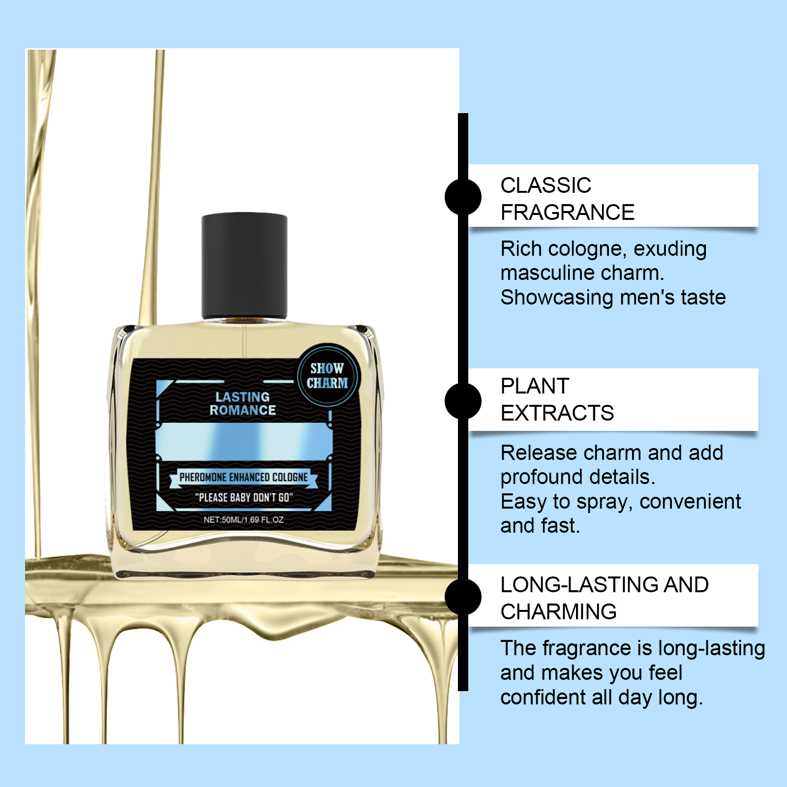 Signature Pheromone Cologne Eau de Parfum – Long Lasting Men's Fresh Woody Fragrance - Thumbnail 4