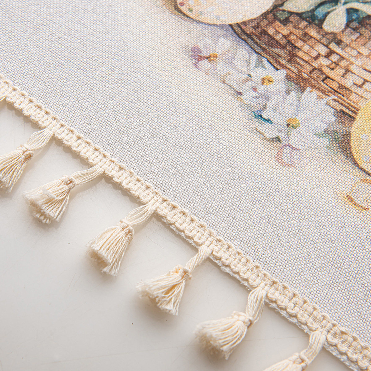 Pastoral Flower Basket Tier Curtain 5