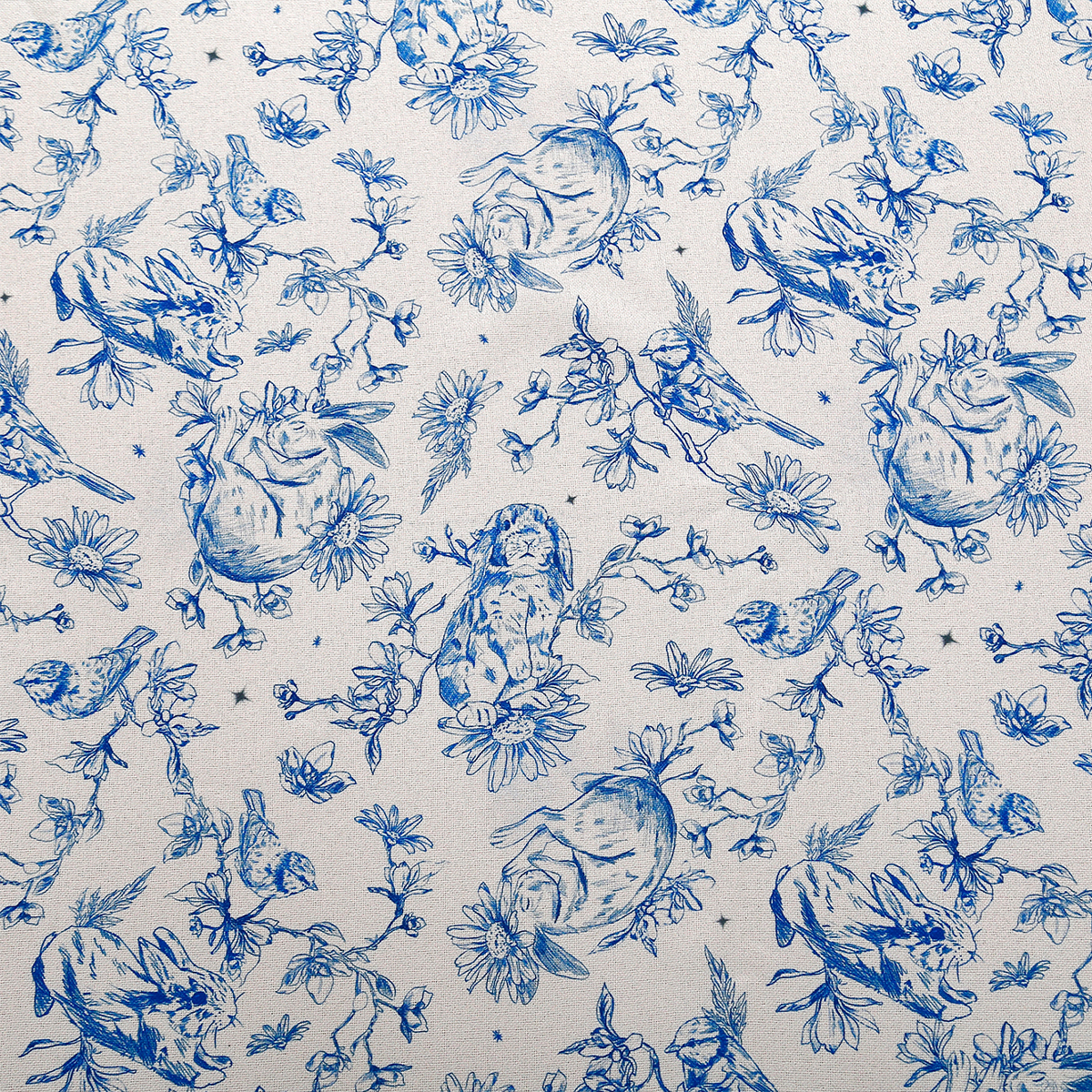 Blue And White Porcelain Bird Rabbit 5