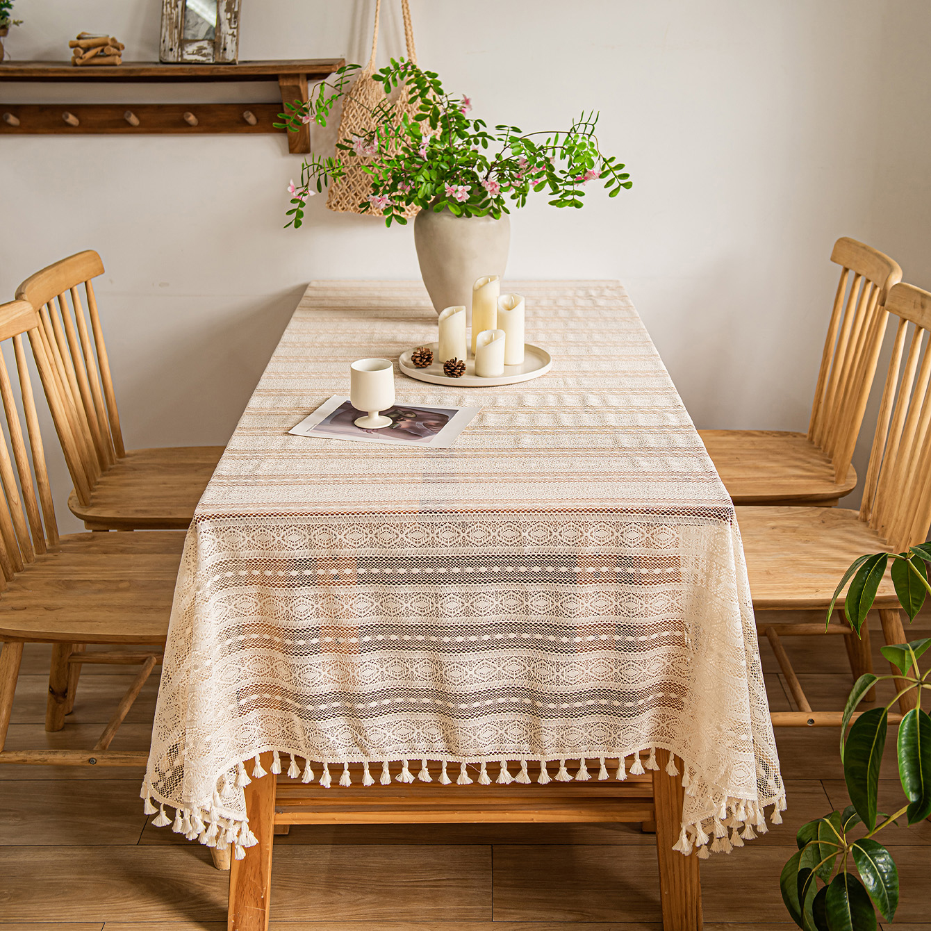 Bohemian Polka Dot Tablecloth 2
