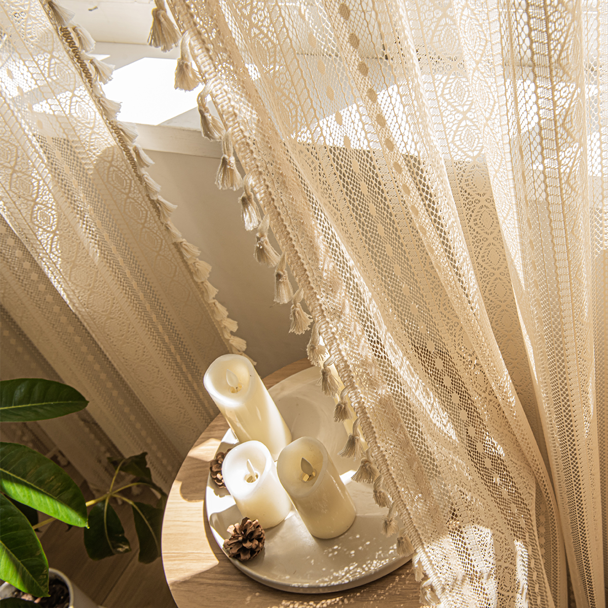 Bohemian Polka Dot Long Curtain 4