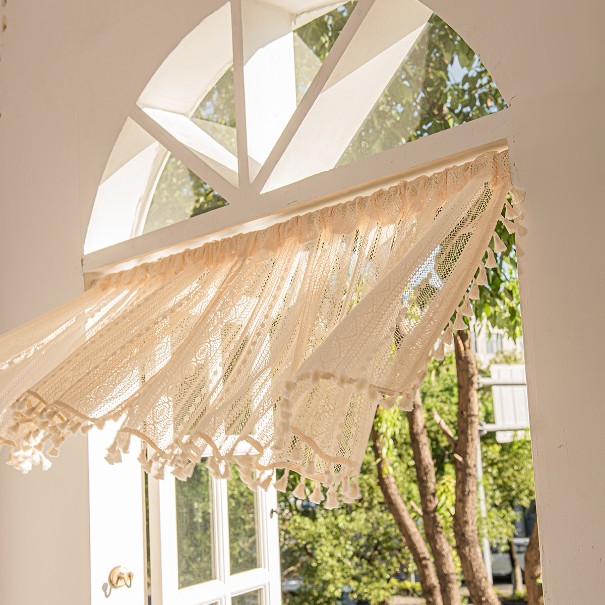 Bohemian Polka Dot Short Curtain 3