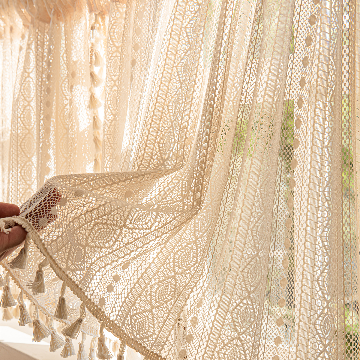 Bohemian Polka Dot Short Curtain 4