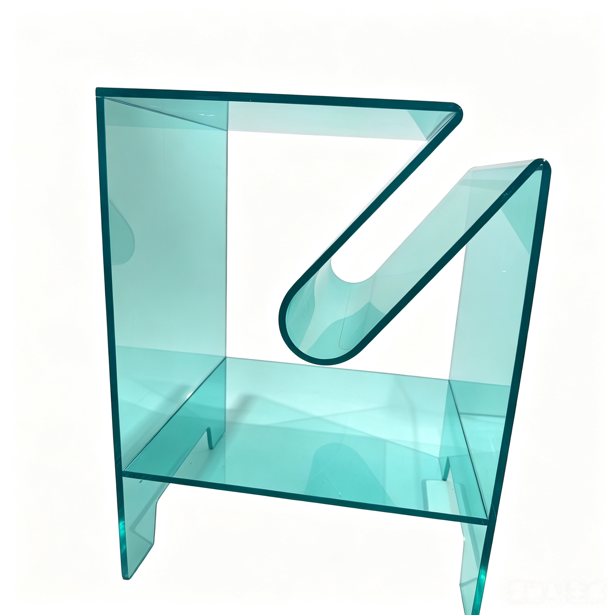 Acrylic Z-Shaped Coffee Table